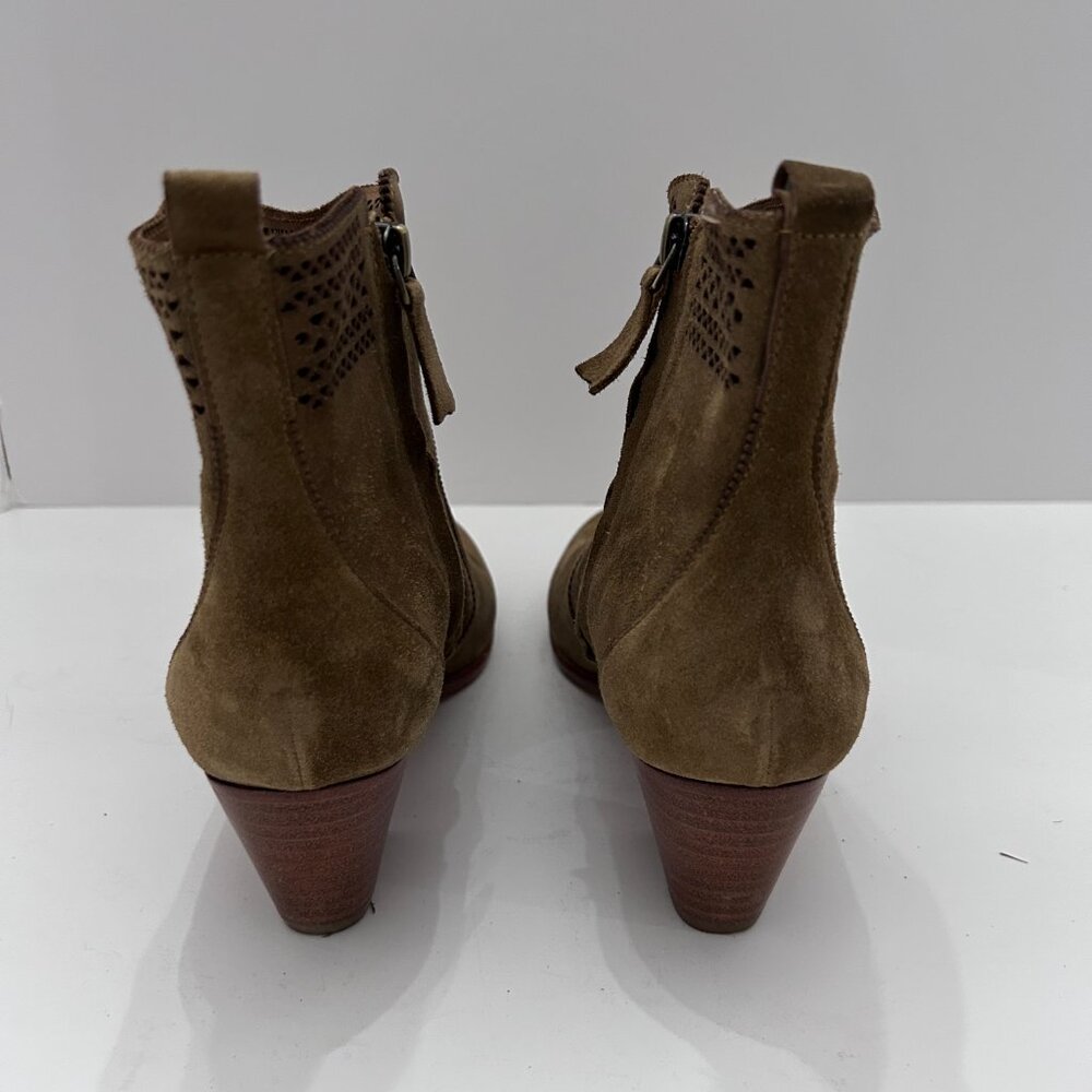 Aerin Women's Heeled Ankle Boot Bootie 'Tilstone' Tan Size 6 M Italian Leather - Picture 5 of 9